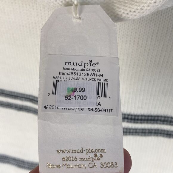 Mud Pie Hartley Sleeveless Turtleneck Sweater Size Medium NWT  197 - Picture 7 of 12